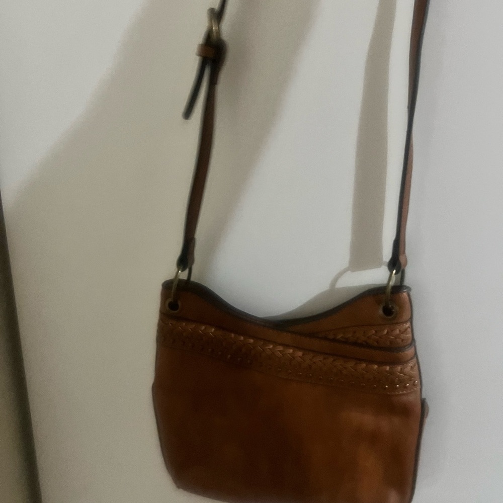 Classic Brown Crossbody Shoulder Bag - Everyday Leather-Style Tote - Picture 2 of 5